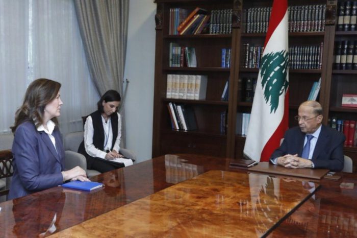 السفيرة شيا من بعبدا:: الإصلاح لا يحصل من دون حكومة ورحبنا بالعقوبات الأوروبية