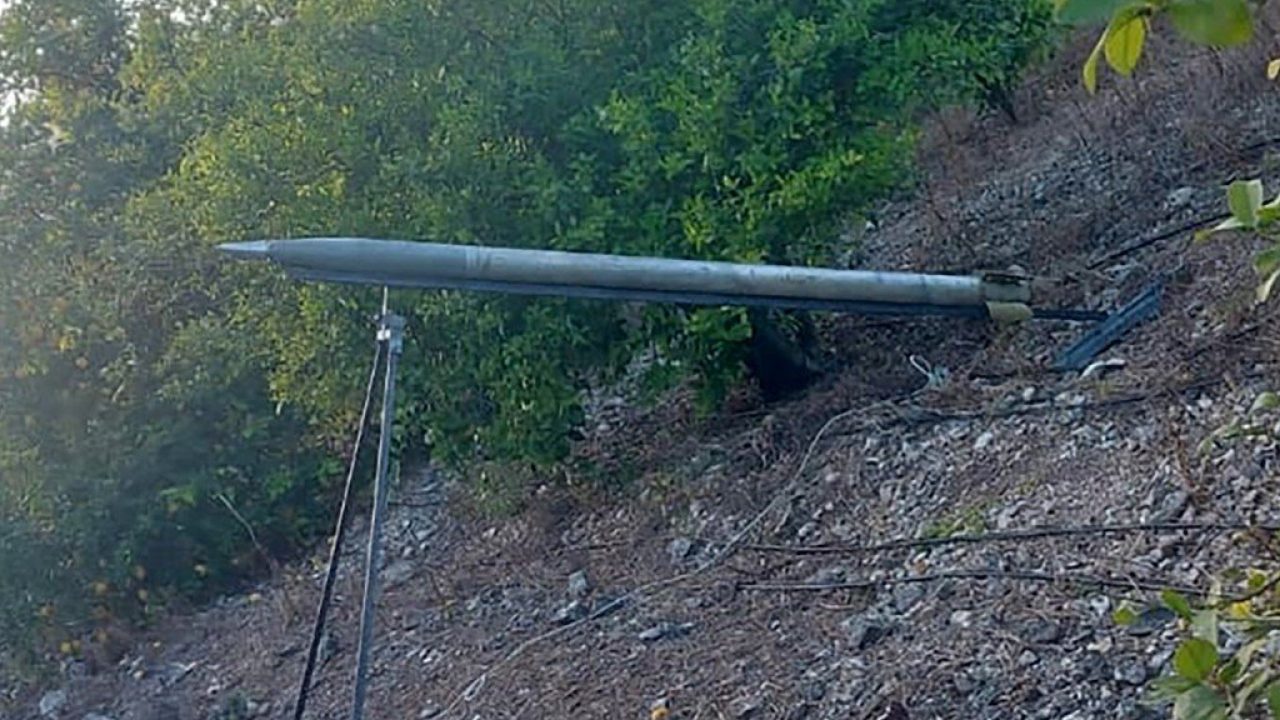 A handout picture provided by the Lebanese Army on April 6, 2023 shows a rocket launcher used to fire at Israel, in the southern town of Qlaile. - A barrage of rockets was fired from Lebanon at Israel on the Jewish Passover holiday Thursday, in the largest escalation along the frontier since Israel and Hezbollah fought a 34-day war in 2006. (Photo by Lebanese Army Website / AFP) / === RESTRICTED TO EDITORIAL USE - MANDATORY CREDIT "AFP PHOTO / HO / LEBANESE ARMY" - NO MARKETING - NO ADVERTISING CAMPAIGNS - DISTRIBUTED AS A SERVICE TO CLIENTS ===