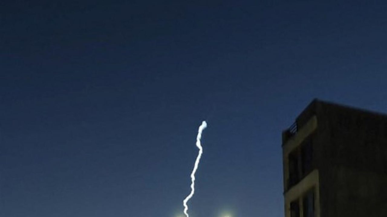 In this picture obtained by AFP from the Iranian news agency Tasnim on December 7, 2024, shows a luminous object in the sky above the capital Tehran. (Photo by tasnim news / AFP)
