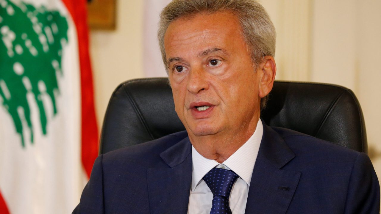 Lebanon's Central Bank Governor Riad Salameh speaks during an interview with Reuters in Beirut, Lebanon August 6, 2018. REUTERS/Mohamed Azakir