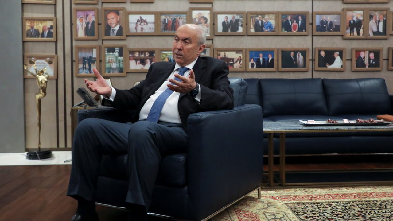 Fouad Makhzoumi, a Sunni businessman and Member of Parliament, who is running again, speaks during an interview with Reuters in Beirut, Lebanon. Picture taken April 28, 2022. REUTERS/Mohamed Azakir