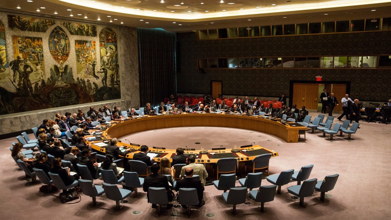 NEW YORK, NY - AUGUST 19:  The United Nations Security Council meets on August 19, 2015 in New York City. The topic of discussion was "The Palestinian Question," and Jeffrey Feltman, Under-Secretary-General for Political Affairs, addressed the council. (Photo by Andrew Burton/Getty Images)