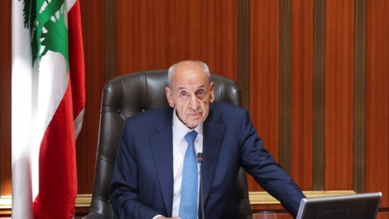Re-elected Lebanon's parliamentary speaker, Nabih Berri is pictured as Lebanon's newly elected parliament convenes for the first time to elect a speaker and deputy speaker in Beirut, Lebanon May 31, 2022. REUTERS/Mohamed Azakir