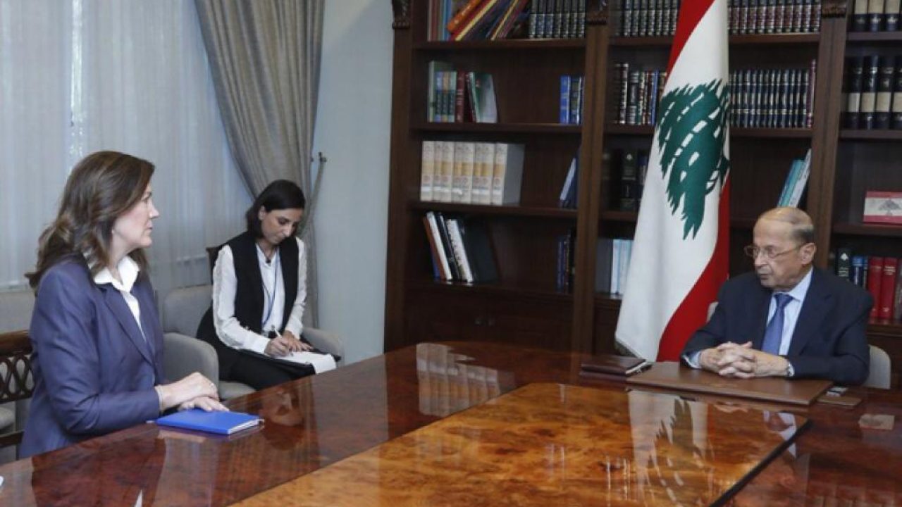 السفيرة شيا من بعبدا:: الإصلاح لا يحصل من دون حكومة ورحبنا بالعقوبات الأوروبية