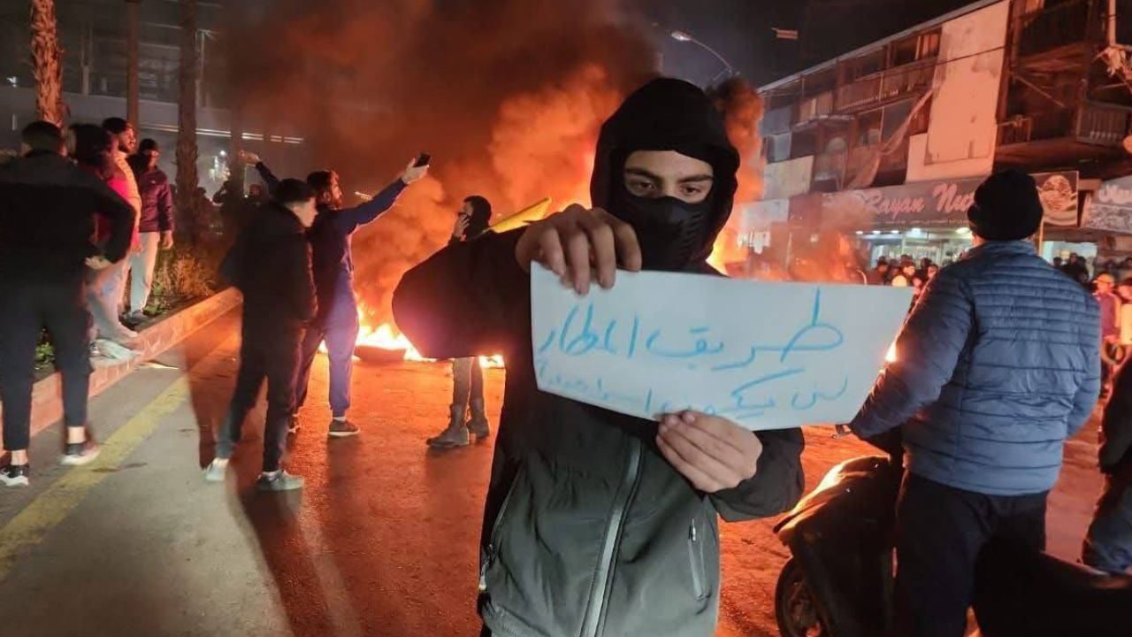 Beirut-Airport-Road-Protest