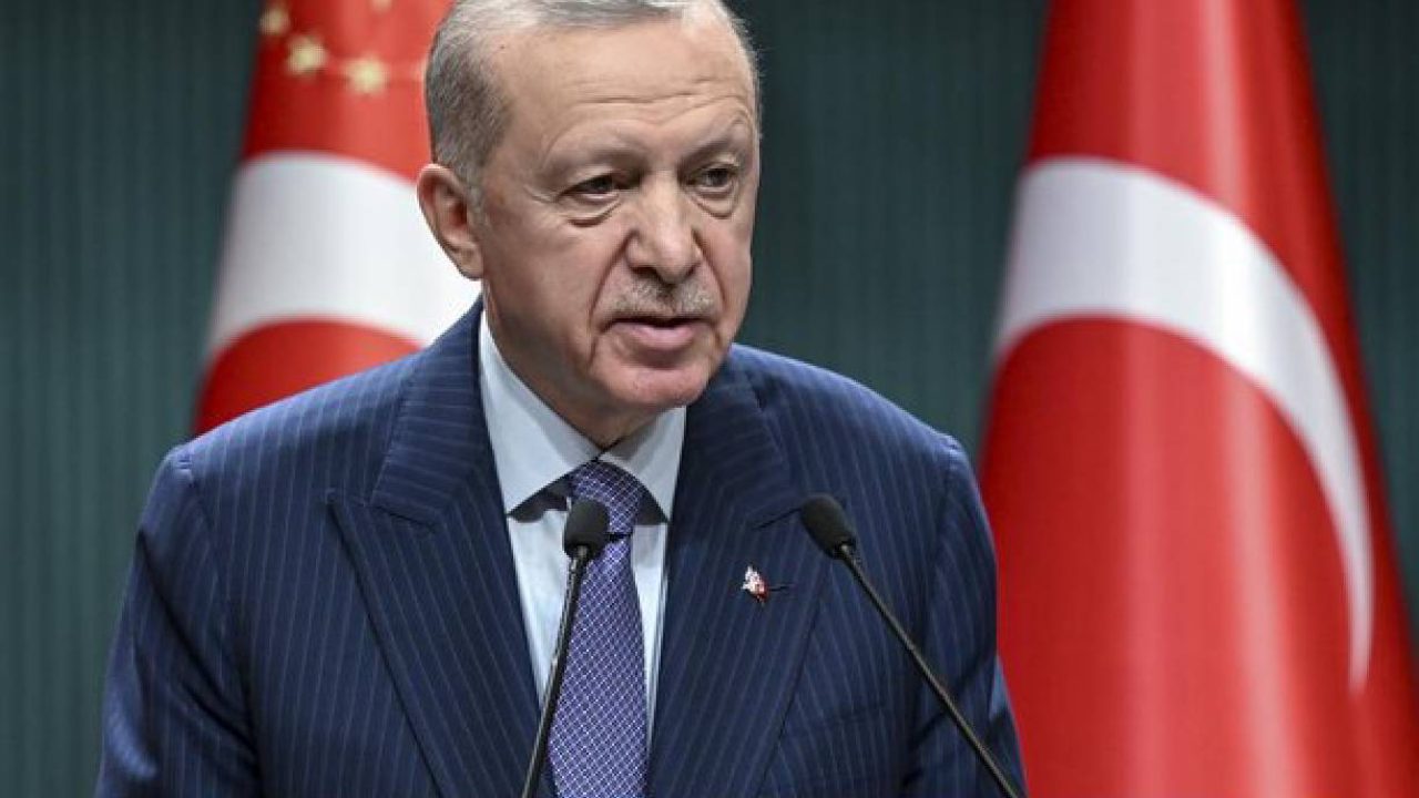 Erdogan with turkish flags