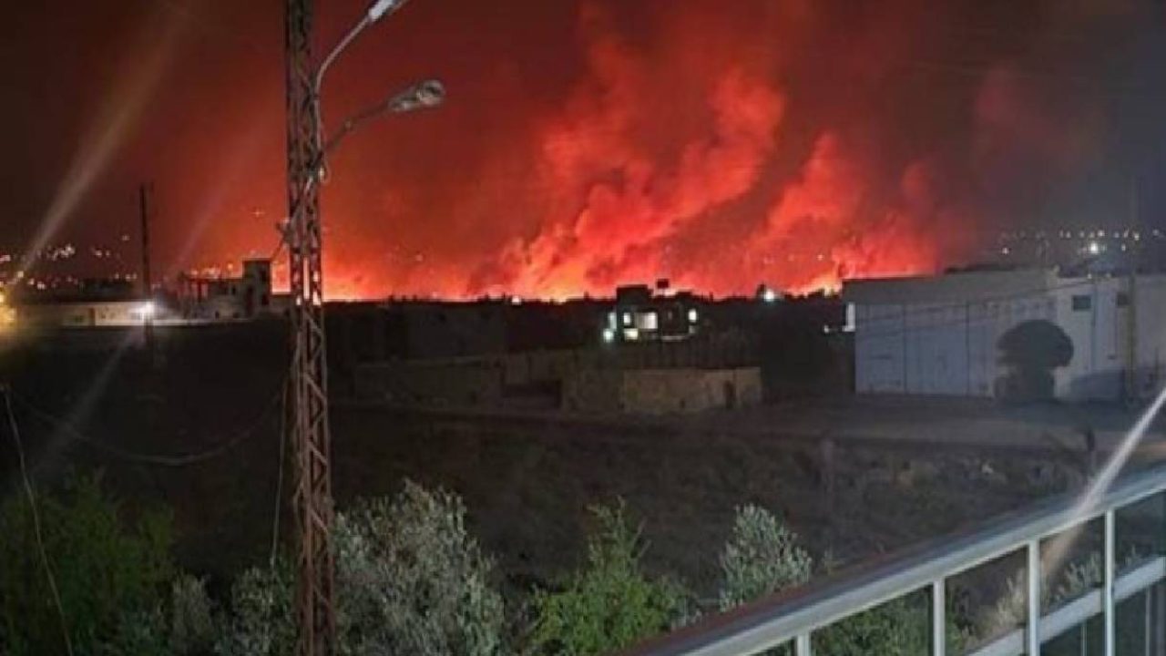 Fire in hermel