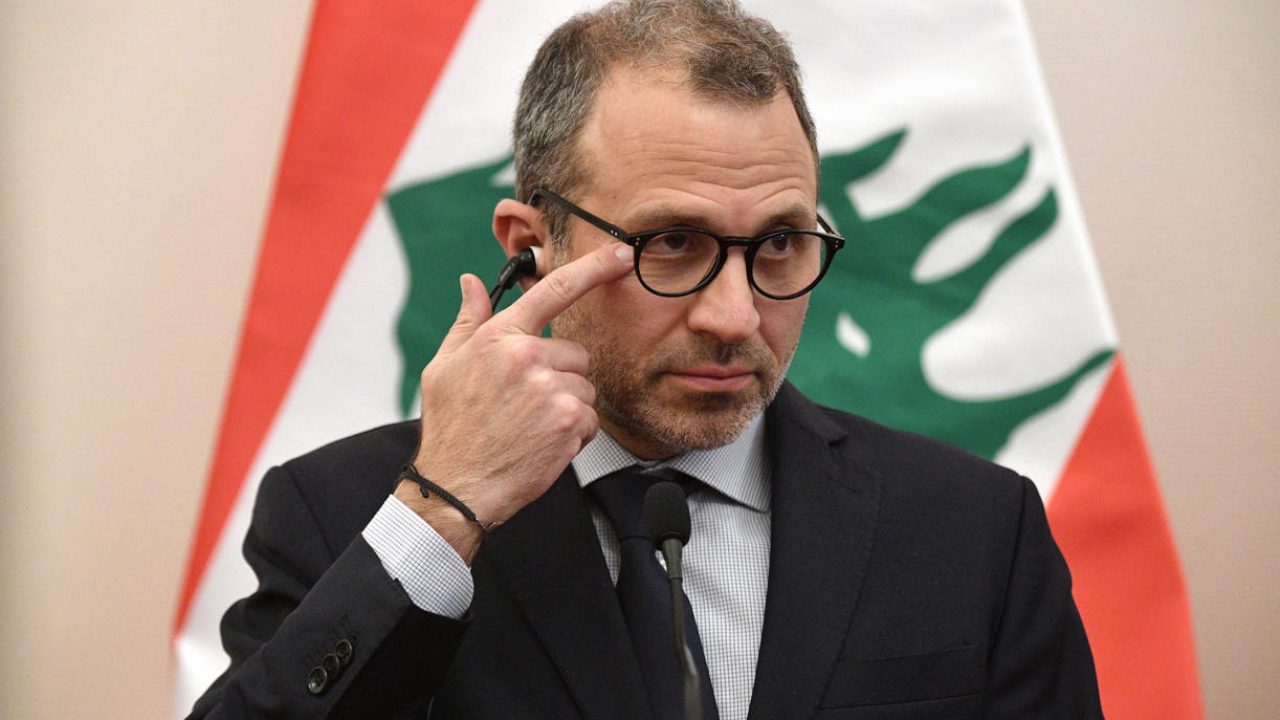 Lebanese Foreign Minister Gebran Bassil address a press conference after a signing ceremony of a diplomatic cooperation agreement at the Trade Minstry in Budapest on November 26, 2019. (Photo by Attila KISBENEDEK / AFP)