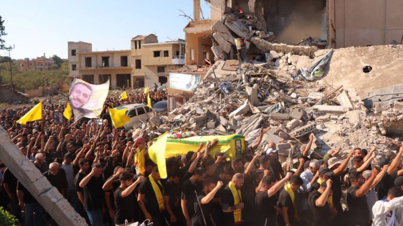 Hezb funeral in war