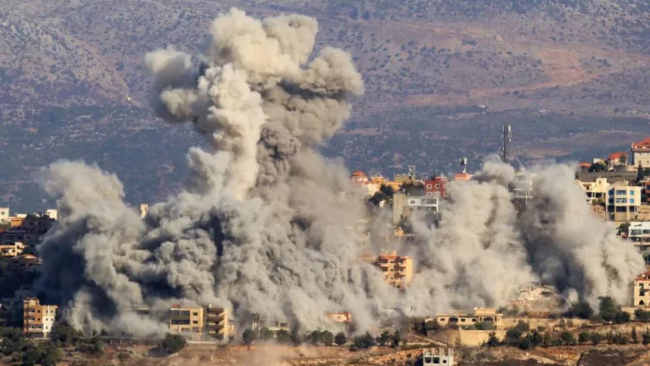 Huge israeli strike on south lebanon