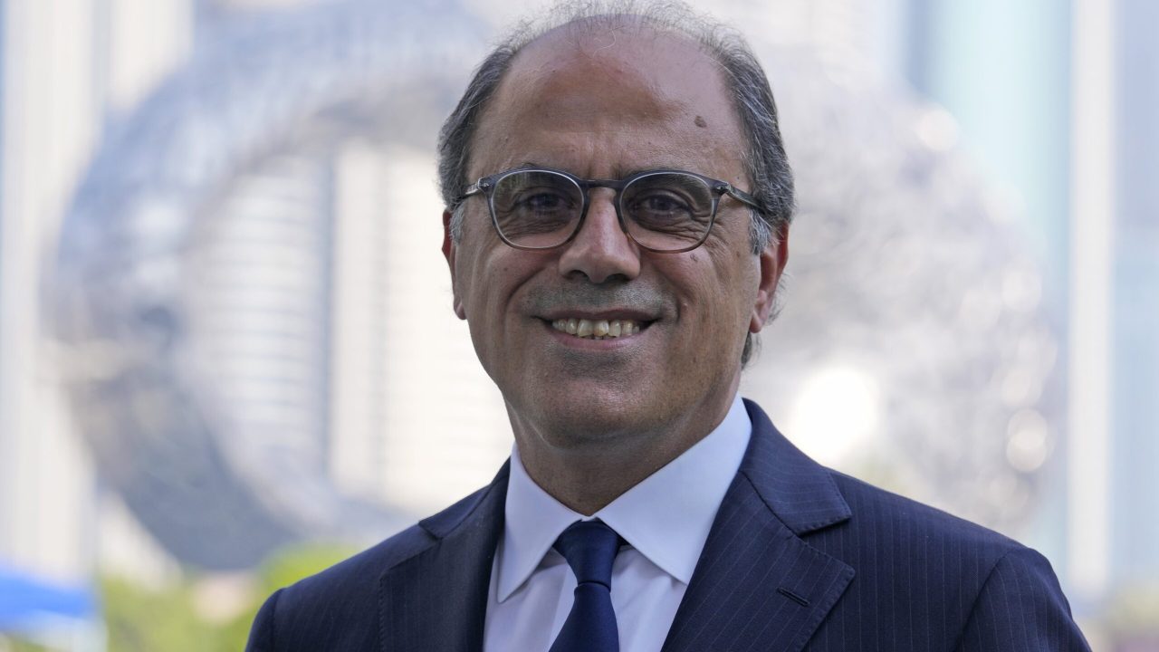 IMF-Mideast Forecast Jihad Azour, the International Monetary Fund Director of the Middle East and Central Asia talks to the Associated Press reporter at the Dubai International Financial Center Dubai, United Arab Emirates, Sunday, Oct. 30, 2022. (AP Photo/Kamran Jebreili)