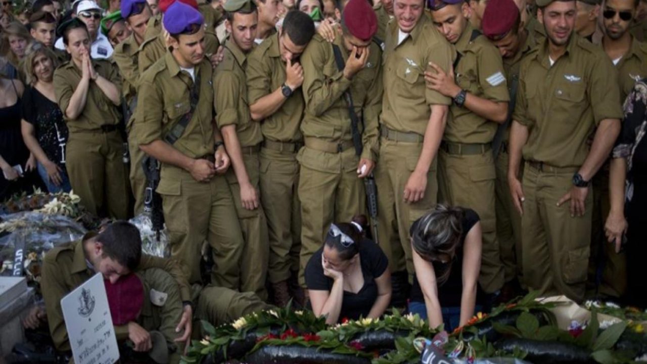 Israeli soldiers crying