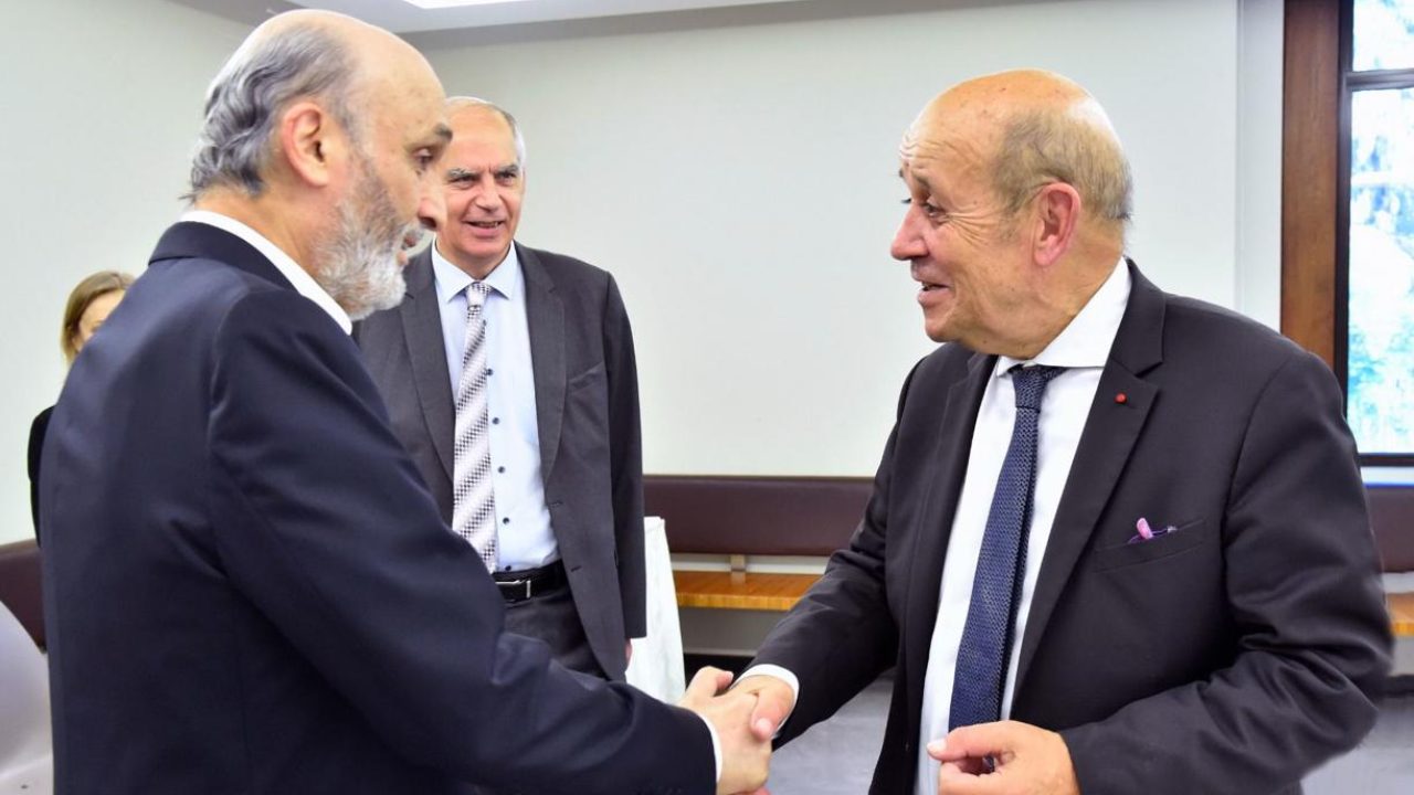 Jean Yves Le Drian and Samir Geagea