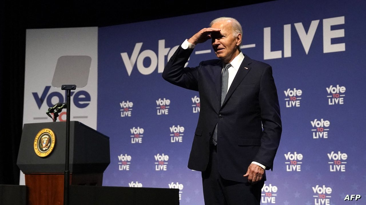 (FILES) US President Joe Biden gestures near the podium during the Vote To Live Properity Summit at the College of Southern Nevada in Las Vegas, Nevada, on July 16, 2024. US President Joe Biden doubled down on his insistence that he will stay in the White House race, despite a growing Democrat revolt that raised speculation he could bow out as soon as this weekend.
The stakes are high, and the choice is clear. Together, we will win," the 81-year-old said in a written statement on July 19, 2024 from the Delaware beach home where he is recovering from Covid. (Photo by Kent Nishimura / AFP)