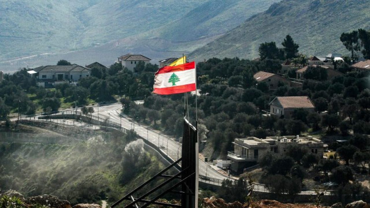 Lebanese flag hizbollah flag Lebanese flag hizbollah flag