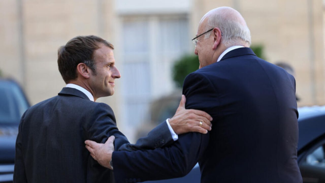 Najib-Mikati-and-Emmanuel-Macron