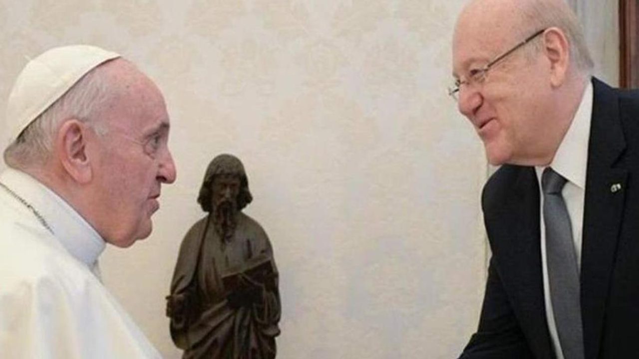 Najib mikati and Pop Francis