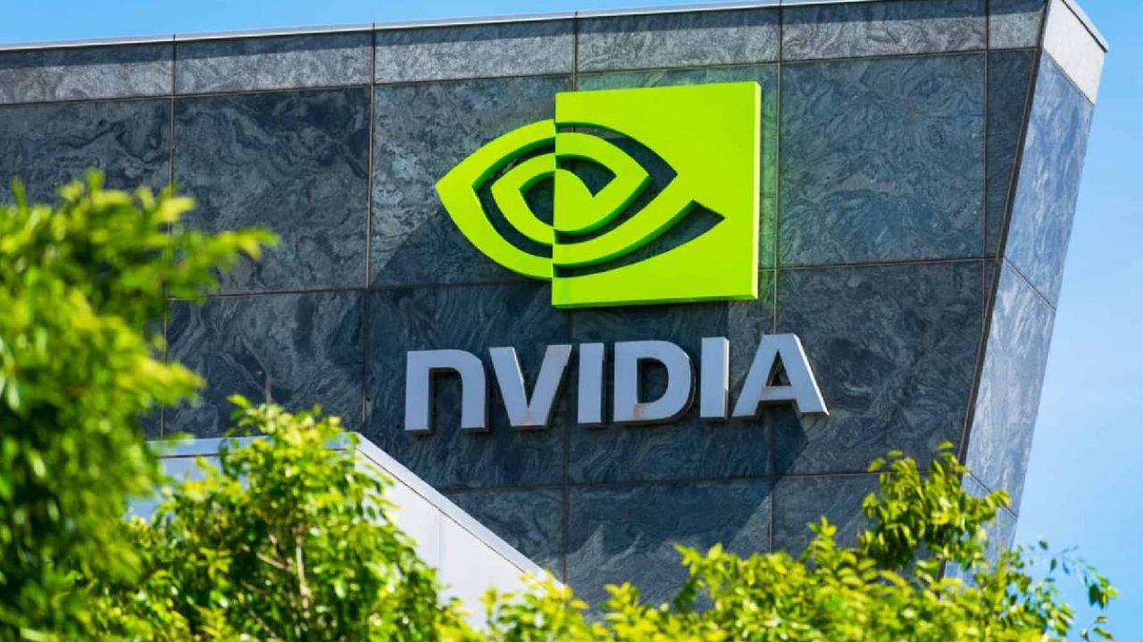 Nvidia logo building