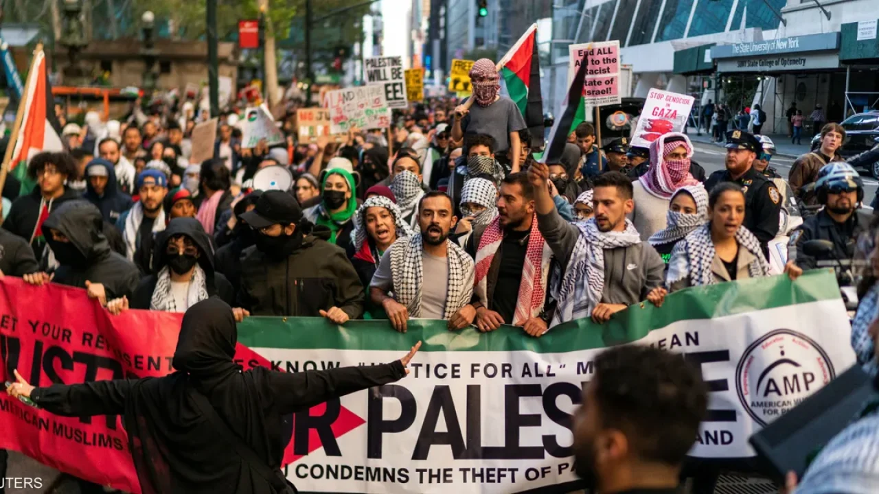 Protestors-Palestine-Israel-Gaza