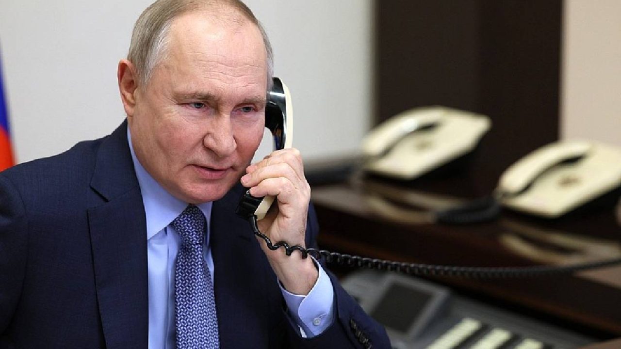 Putin talking on the phone