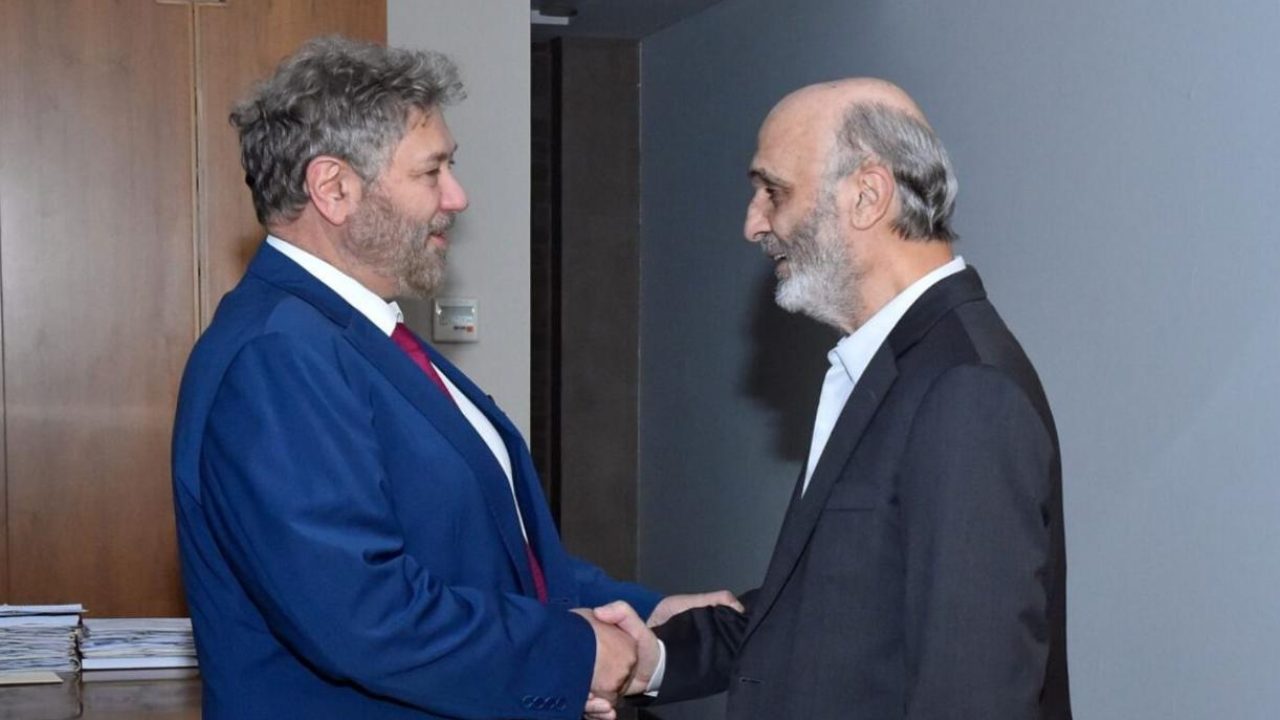 Samir Geagea and Nehmat Frem