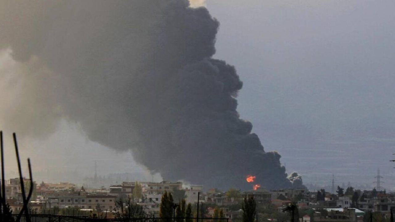 Strike with big black smoke
