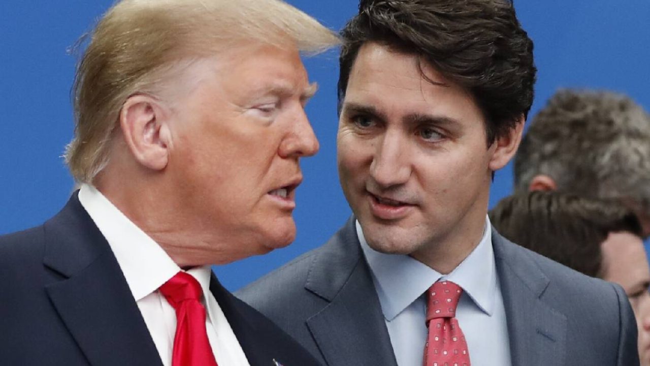 Trudeau looking at trump