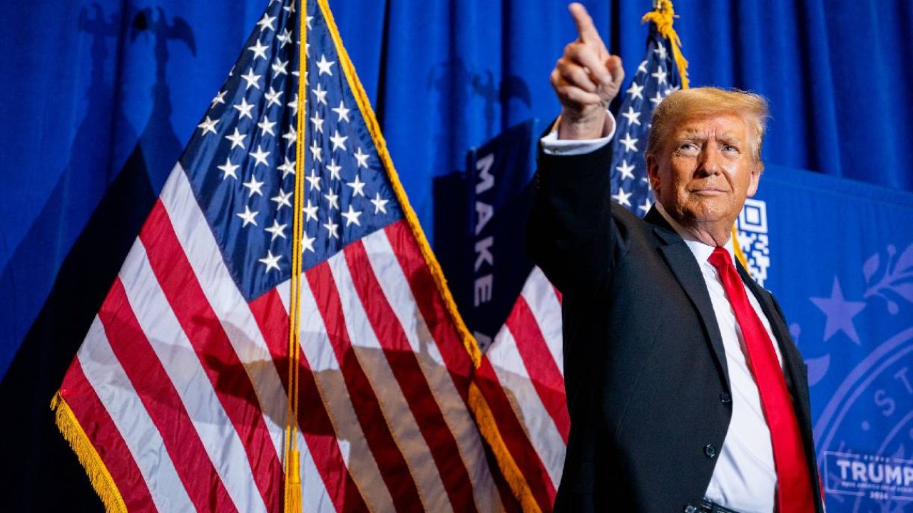 Trump pointing