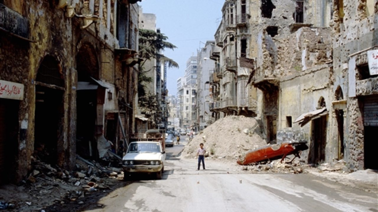Beyrouth-Ouest. Destructions suite aux combats.