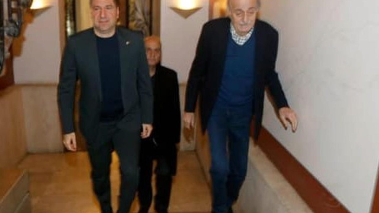 Walid Jumblat and Samy gemayyel