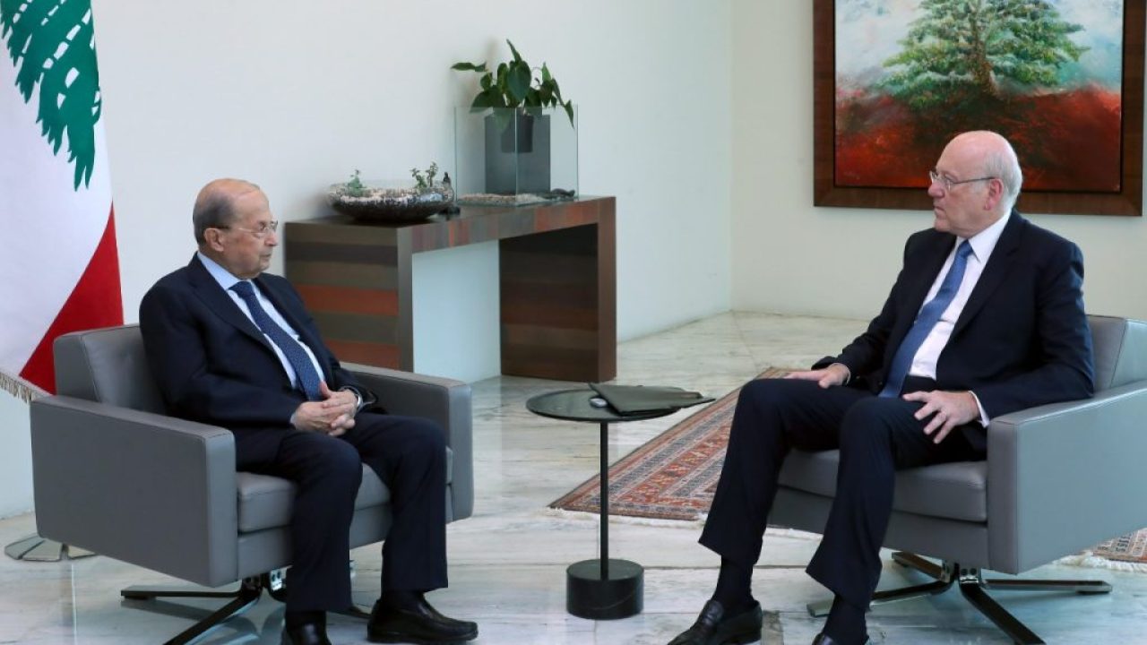 aoun-mikati-1024x682 ديبلوماسي غربي : لقاءات عون - ميقاتي" مسرحية "!