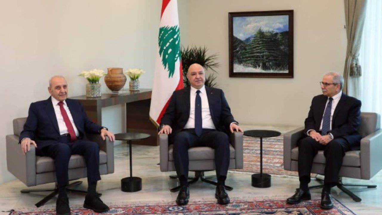 baabda – three presidents pre cabinet meeting baabda - three presidents pre cabinet meeting