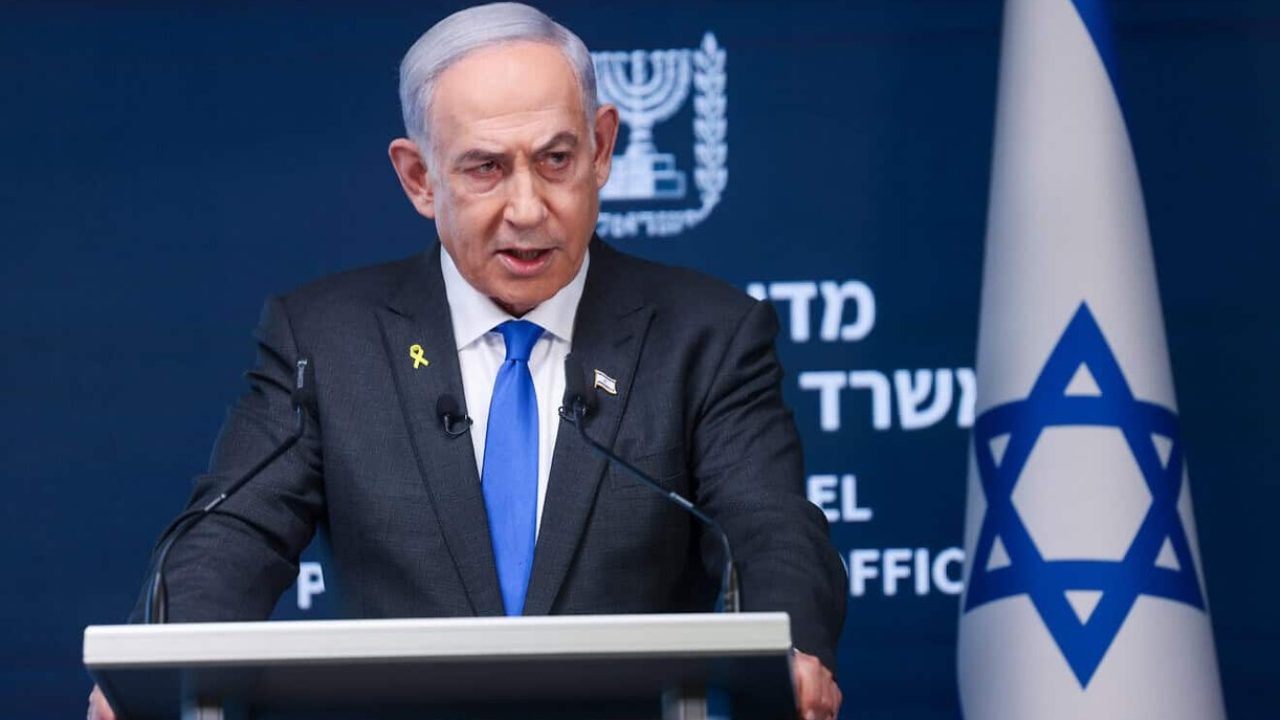 benjamin netanyahu angry podium