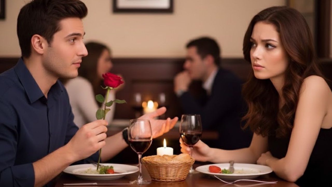 date man and girl restaurant