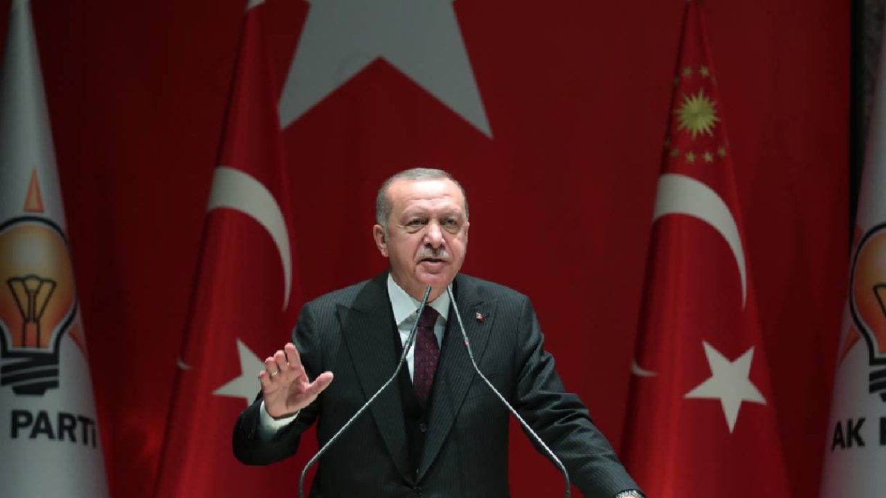 erdogan turkish and party flag