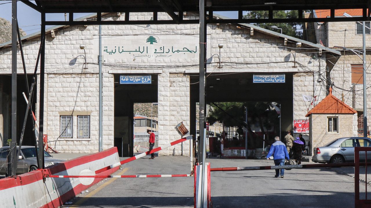 This picture on March 16, 2020 shows a view of the Masnaa crossing on the Lebanon-Syria border, ahead of its closure as part of measures against COVID-19 coronavirus disease. Lebanon on March 15 urged people to stay at home for two weeks and prepared to close its main airport to stem a novel coronavirus outbreak that has killed three people in the country. The COVID-19 virus has officially infected 99 people in the Mediterranean nation. Beirut international airport will close from March 18-29, while no one will be allowed in through maritime or land ports of entry during that period, according to the country's information minister. (Photo by AFP)