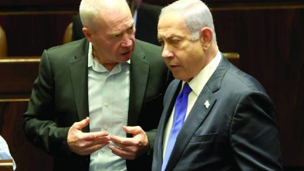 gallant talking to netanyahu