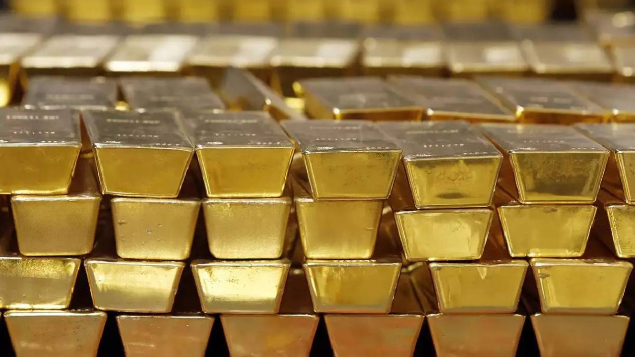 gold bars stacked