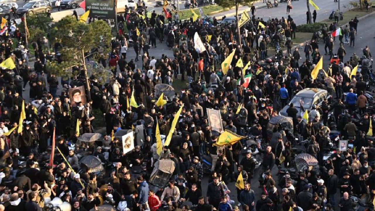 hezb airport protest 2