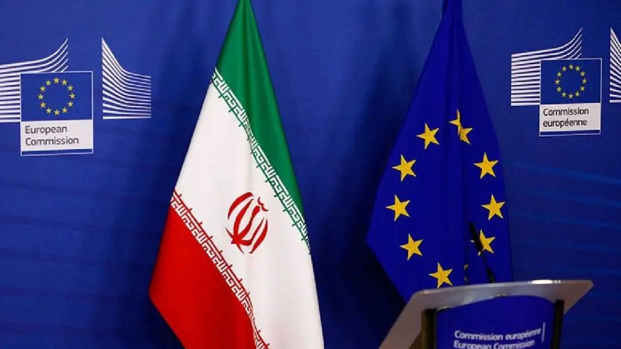 iranian and eu flags
