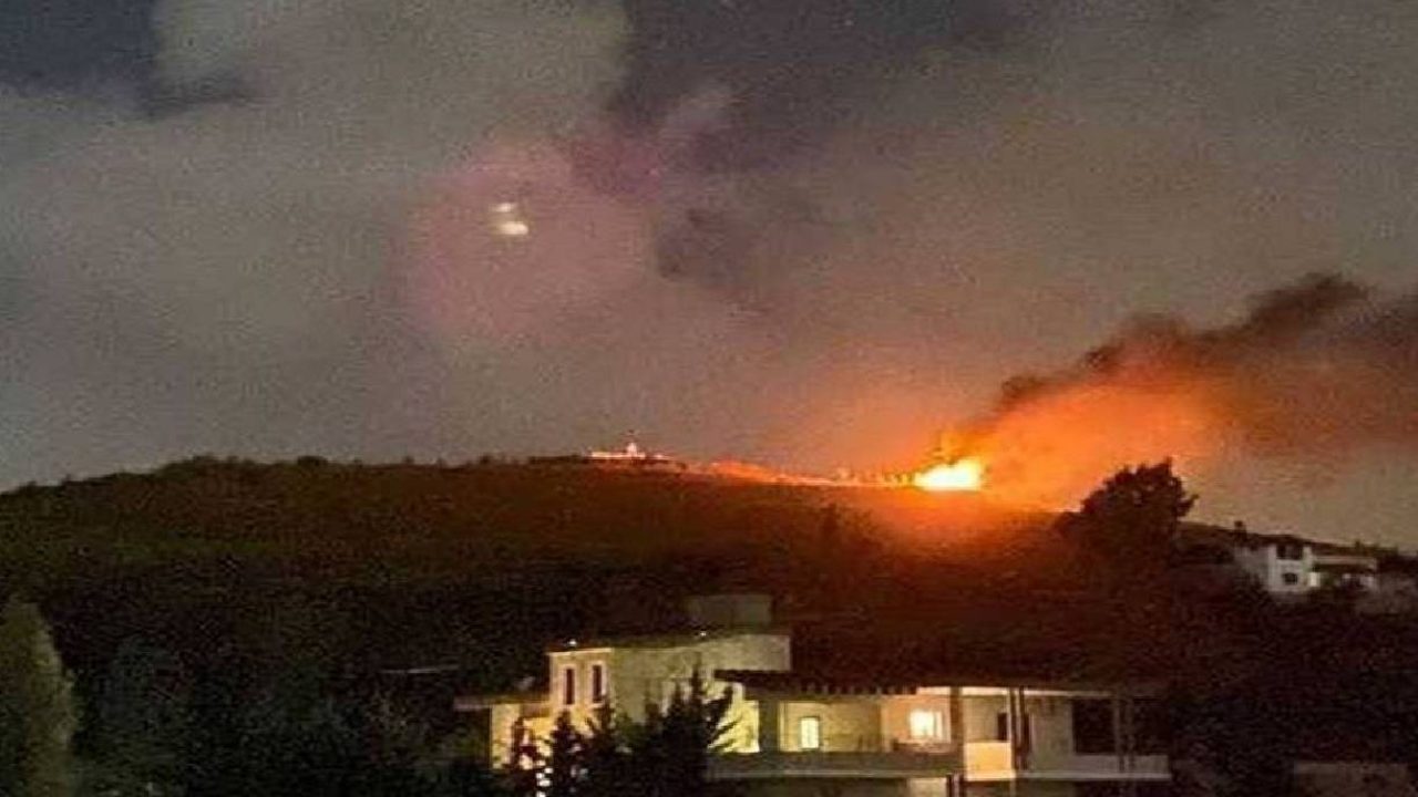 israeli strike on south lebanon at night