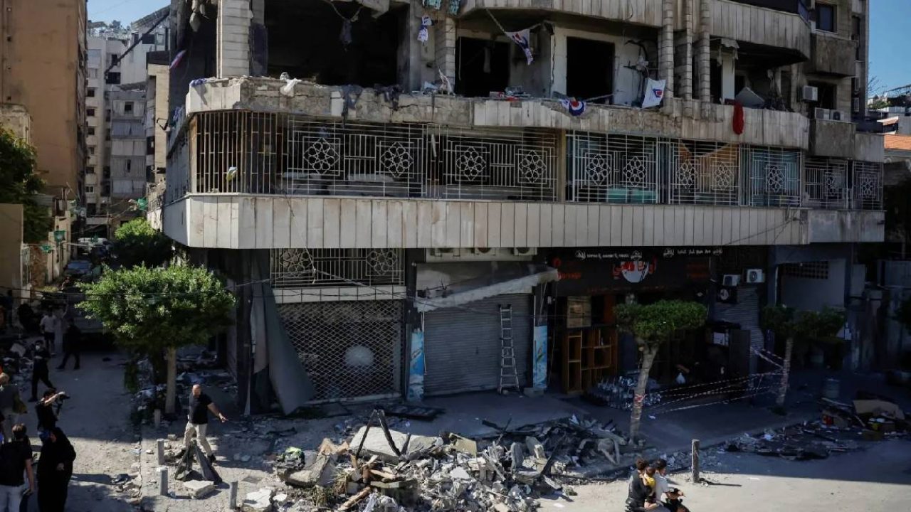 lebanese health building striked israel