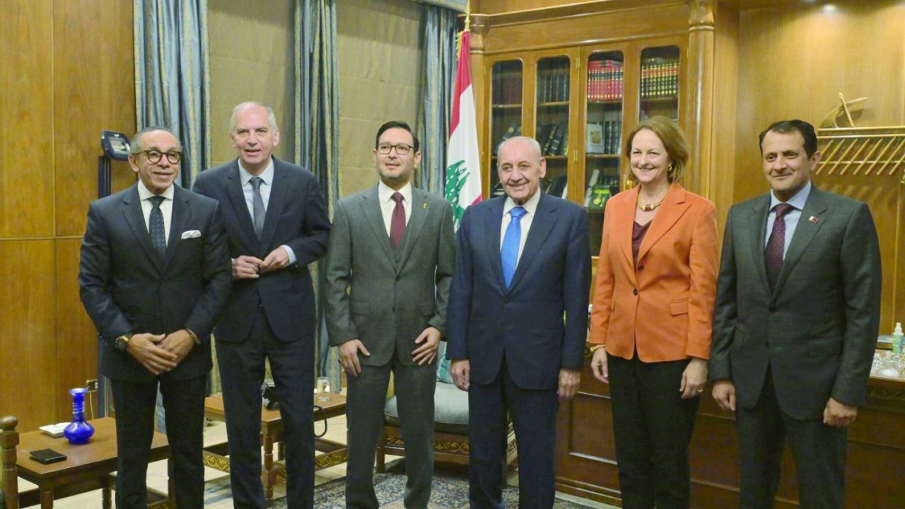 nabih berri with 5 countries