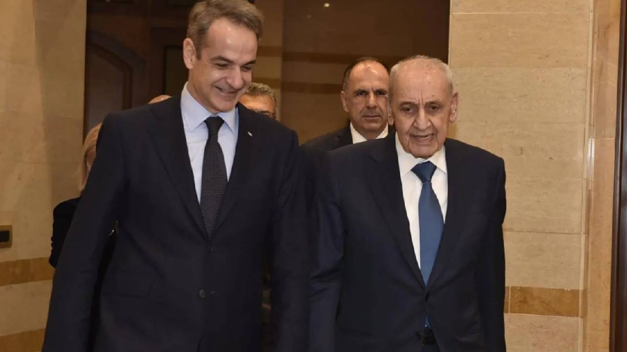 nabih berri with greek pm