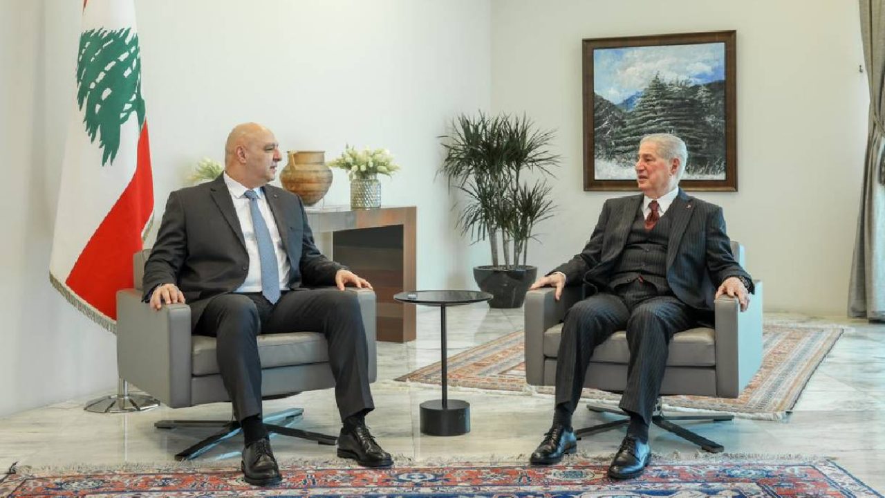 president aoun and amin gemayel