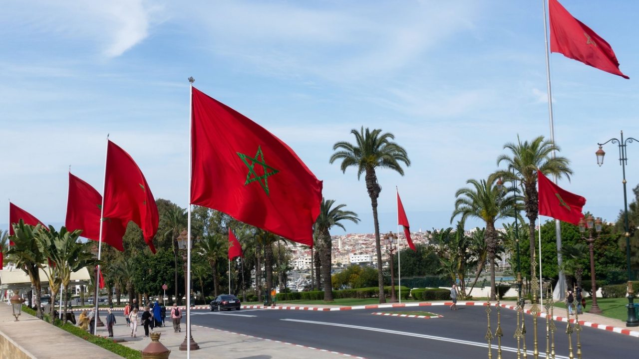 rabat with moroccon flag