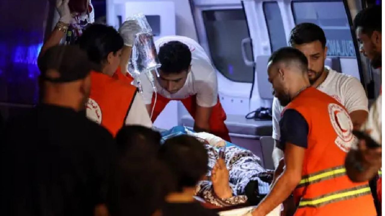 red crescent injured