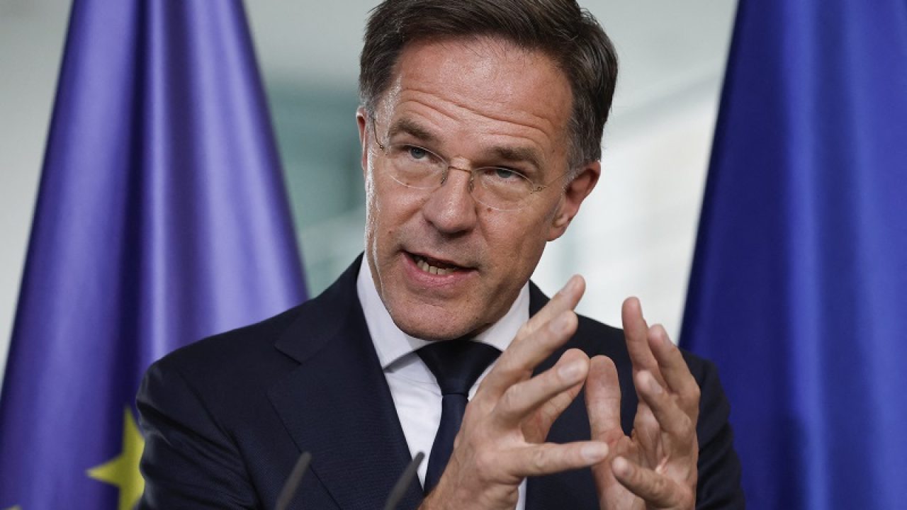 NATO Secretary General Mark Rutte attends a joint press conference with German Chancellor at the Chancellery in Berlin, on July 9, 2025. (Photo by Odd ANDERSEN / AFP)