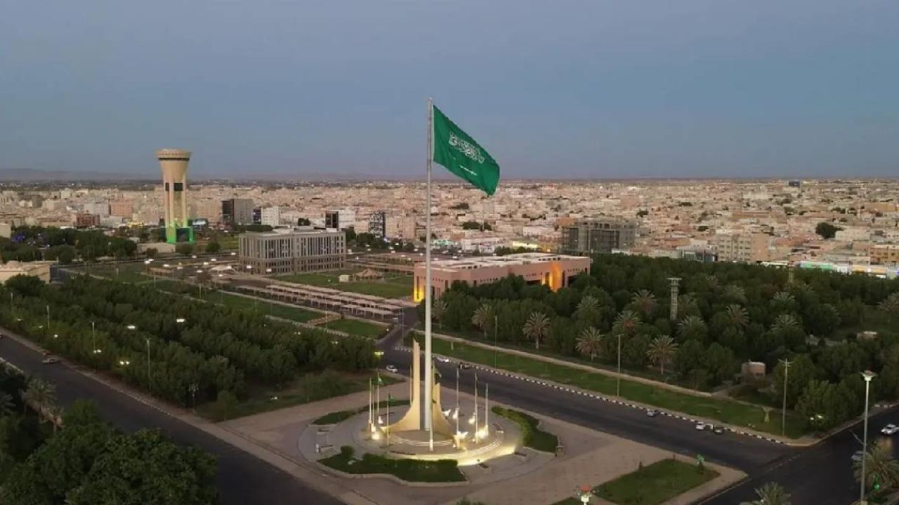 saudi flag over tabuk