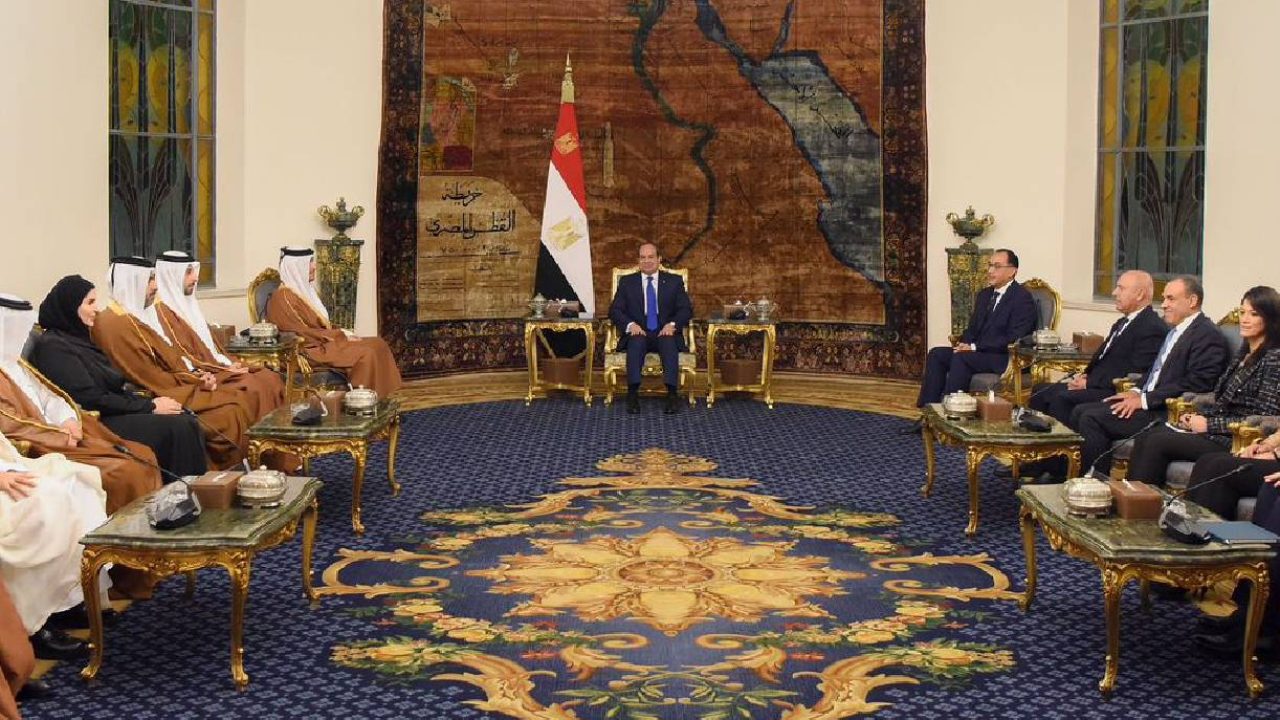 sisi and qatari pm